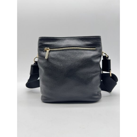 WHISTLES Dion pebbled leather small bucket crossbody bag + Dust bag BLACK - Picture 6 of 13